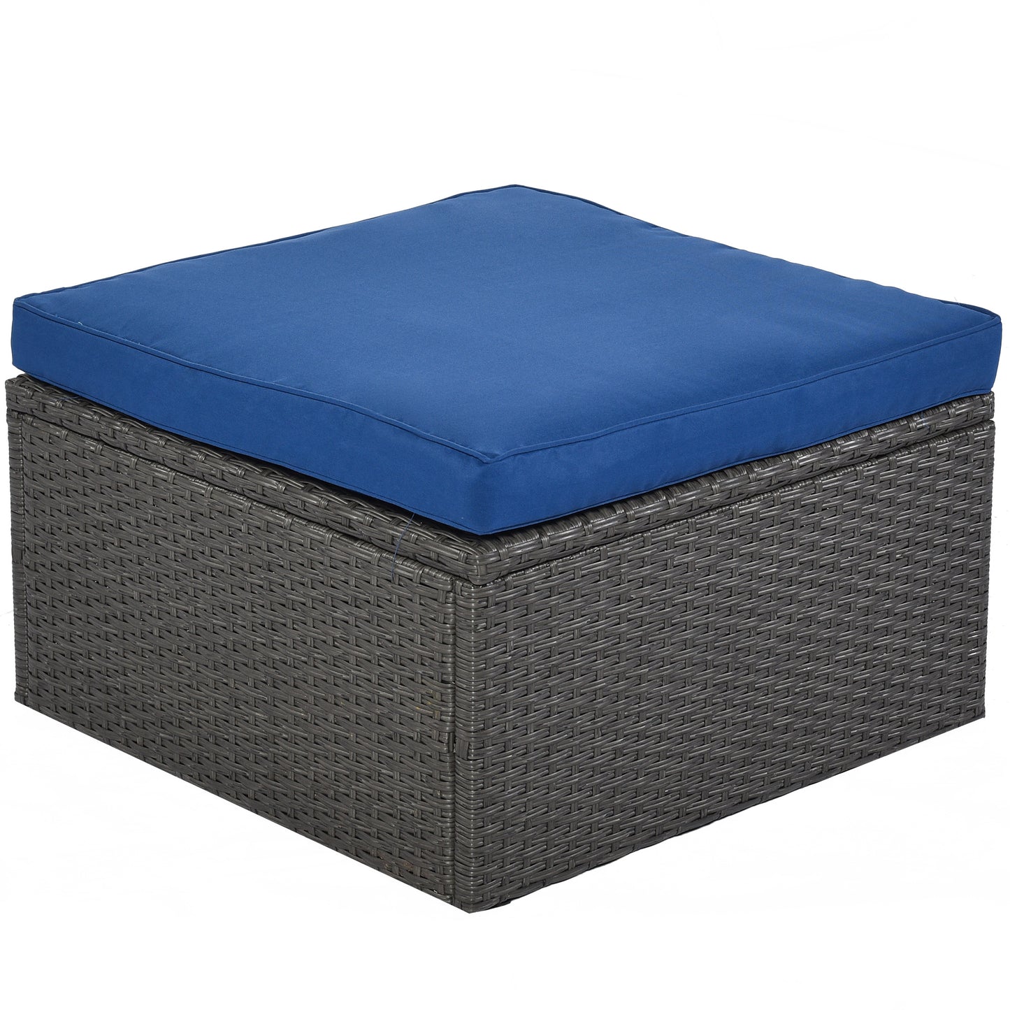 Outdoor Patio Rectangle Daybed with Retractable Canopy, Wicker Furniture Sectional Seating with Washable Cushions, Backyard, Porch