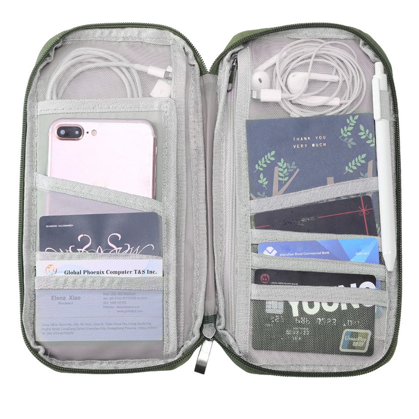 Water Repellent Documents and Phone Organizer