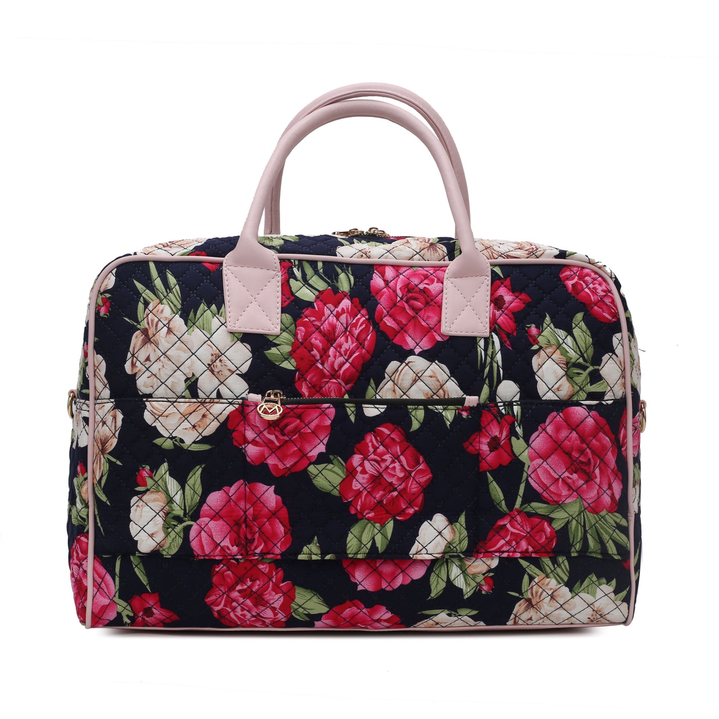 Jayla Quilted Cotton Botanical Pattern Women Duffle Bag