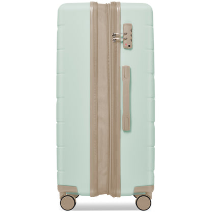 Luggage Sets 3 Piece Suitcase Set 20/24/28,Carry on Luggage Airline Approved,Hard Case with Spinner Wheels, Grey Green