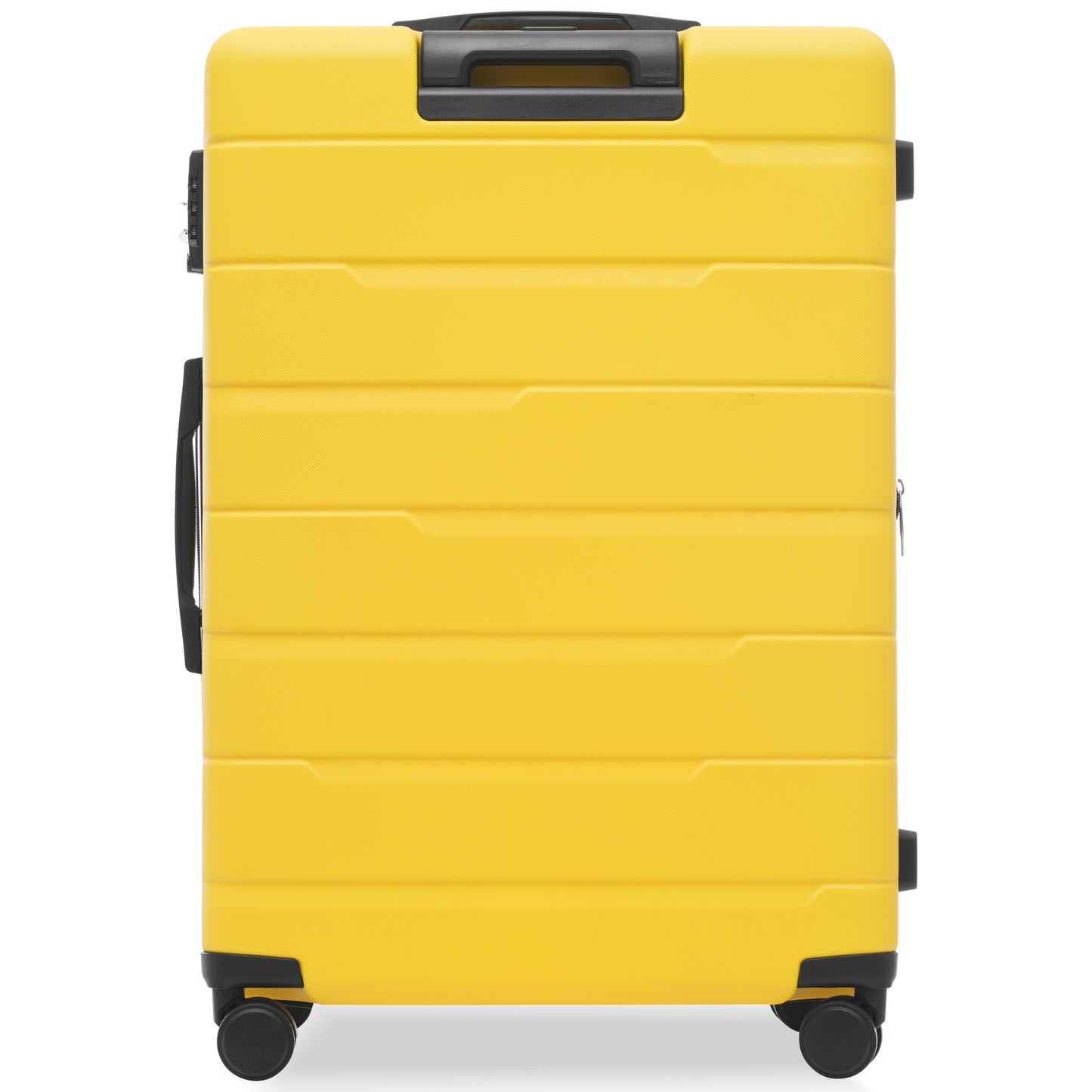 Luggage Sets 3 Piece Suitcase Set 20/24/28,Carry on Luggage Airline Approved,Hard Case with Spinner Wheels, Yellow and Black