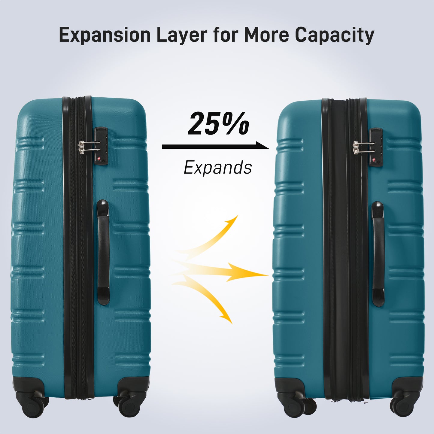 Luggage Sets of 2 Piece Carry on Suitcase Airline Approved,Hard Case Expandable Spinner Wheels