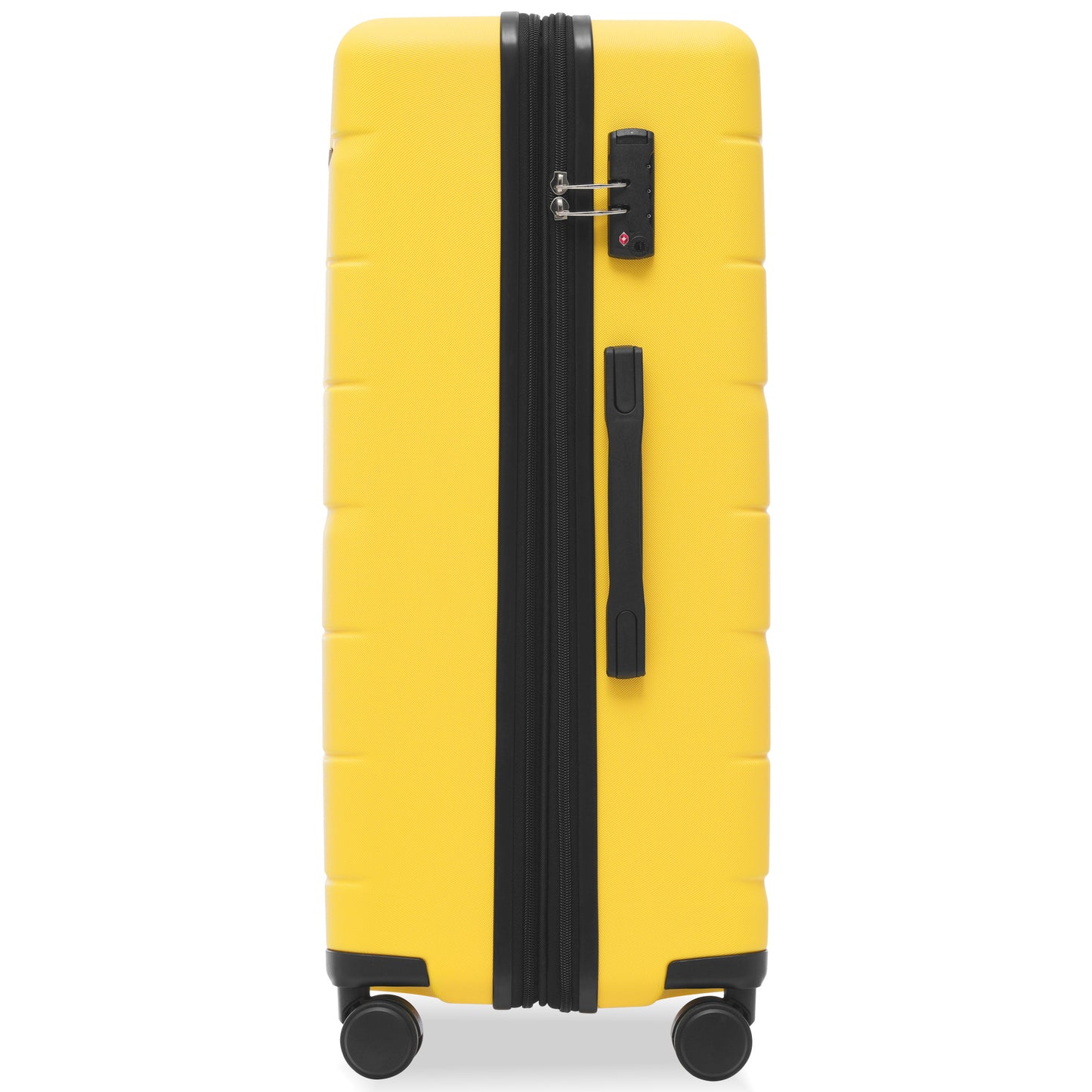 Luggage Sets 3 Piece Suitcase Set 20/24/28,Carry on Luggage Airline Approved,Hard Case with Spinner Wheels, Yellow and Black