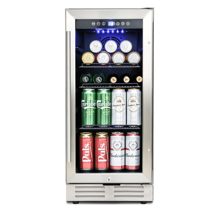 Built-in and Freestanding 15" Mini Beverage Refrigerator/Wine Cabinet