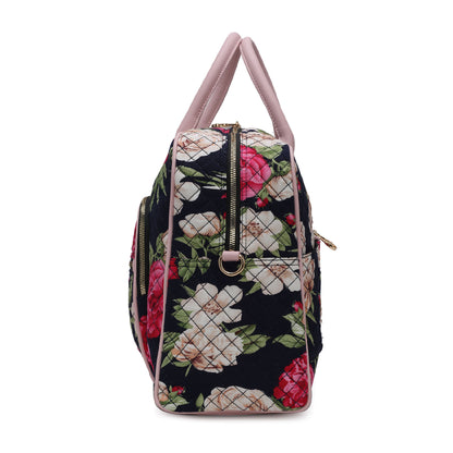 Jayla Quilted Cotton Botanical Pattern Women Duffle Bag