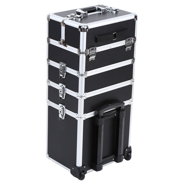 4 in 1 Universal Large Aluminum Frame Beauty and Cosmetics Rolling Case