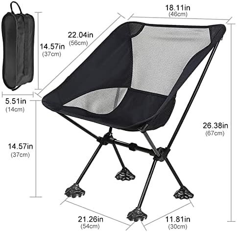 Portable Camping Chair With Anti-Slip Large Feet, Capacity 220 Lbs