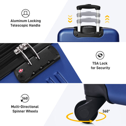 Luggage Sets of 2 Piece Carry on Suitcase Airline Approved,Hard Case Expandable Spinner Wheels