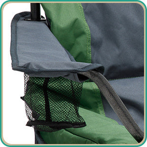 Camping Chair With Armrest, Side Pouch & Cooler