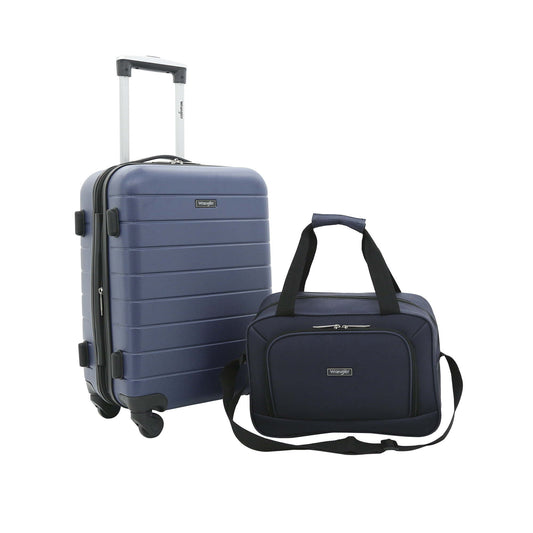 2pc Expandable Rolling Carry-on Set, Navy