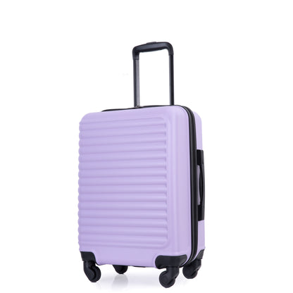 20" Carry on Luggage Lightweight Suitcase, Spinner Wheels, Lavender Purple