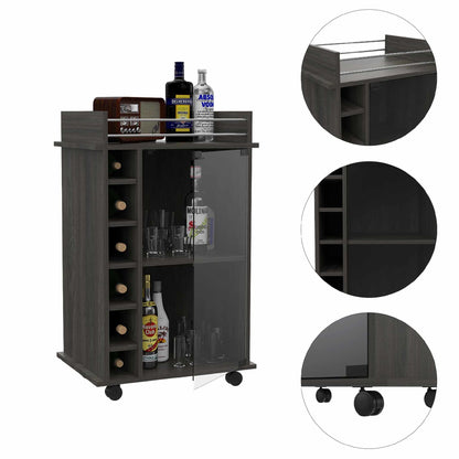 Wine Bar Cabinet White And Light Oak Wine Display Cabinet With Moving Casters