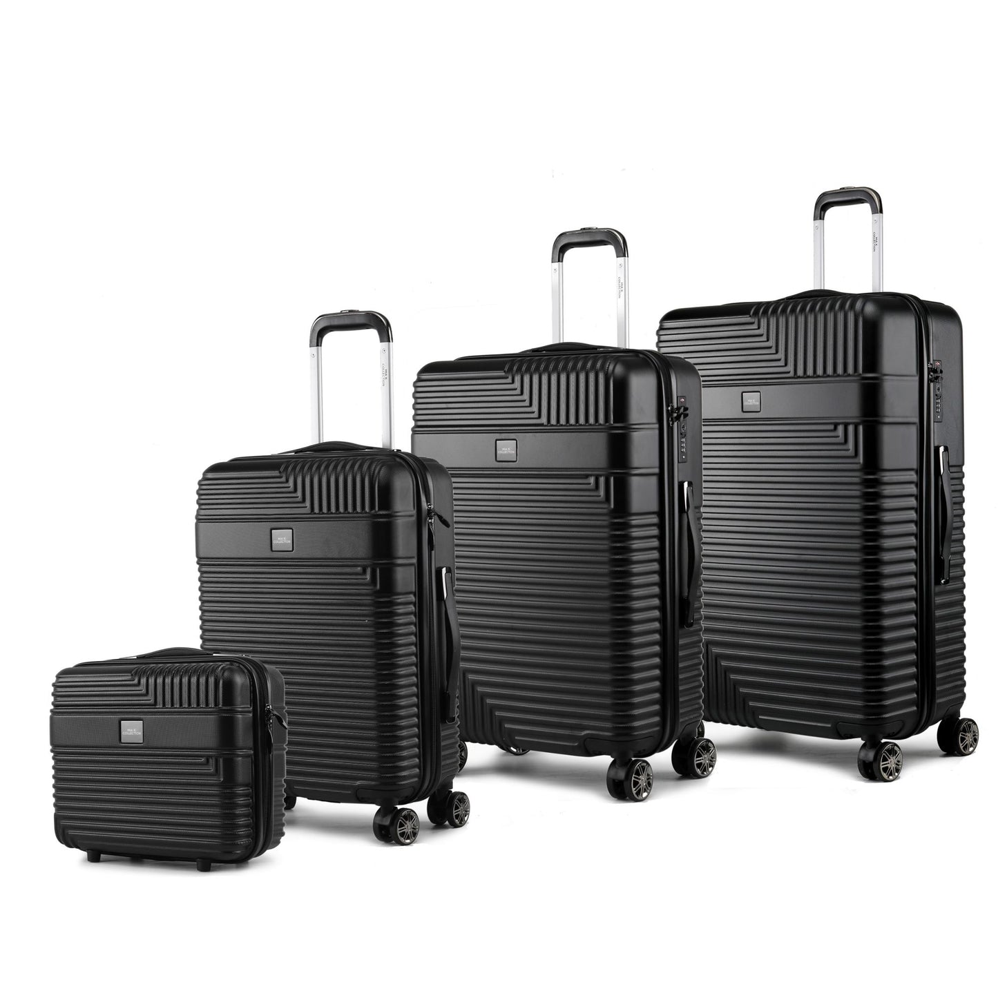 MKF Collection Mykonos Luggage Set- Extra Large Check-in, Large Check-in, Medium Carry-on, and Small Cosmetic Case by Mia K