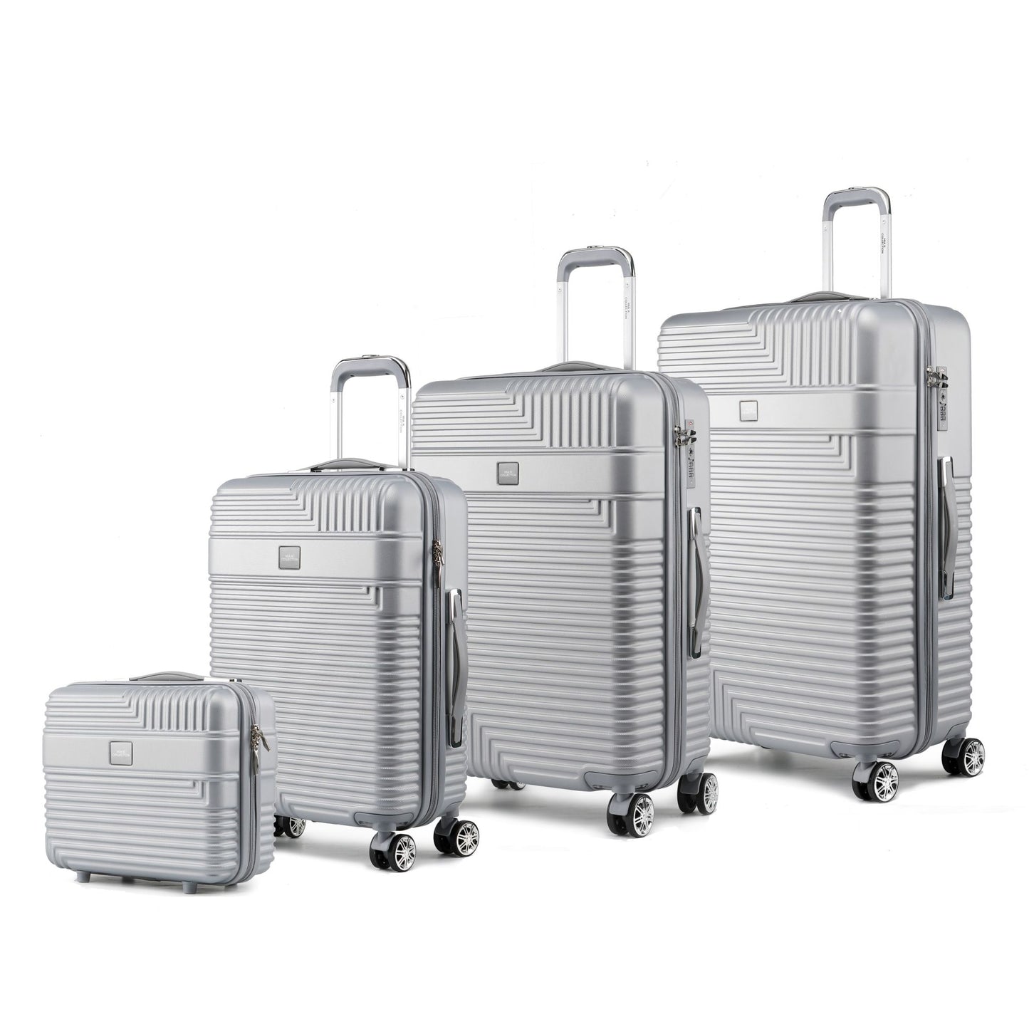 MKF Collection Mykonos Luggage Set- Extra Large Check-in, Large Check-in, Medium Carry-on, and Small Cosmetic Case by Mia K