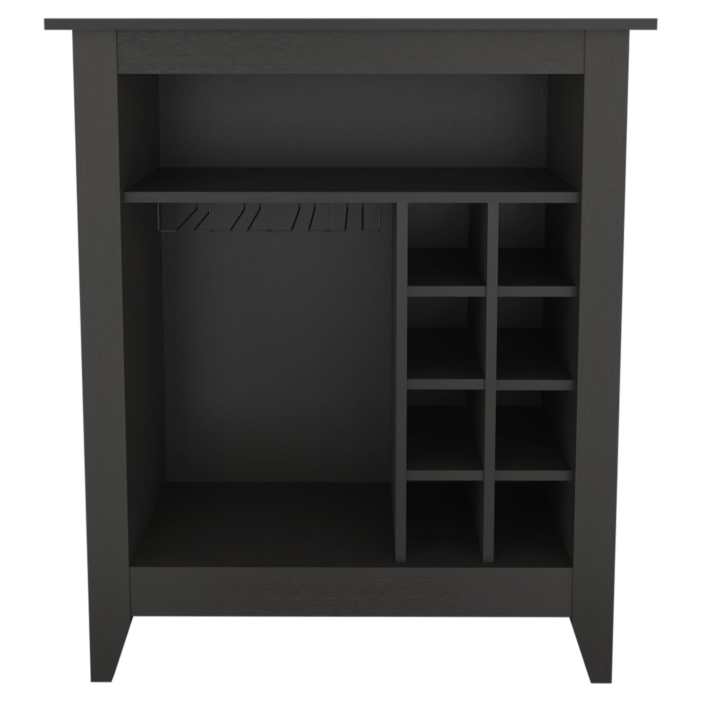 New Canaan 6-Bottle 1-Drawer 1-Shelf Bar Cabinet Black