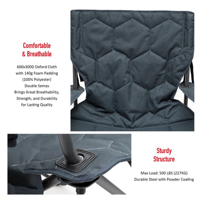 Oversized Folding Camping Chair, Supports 300 LBS