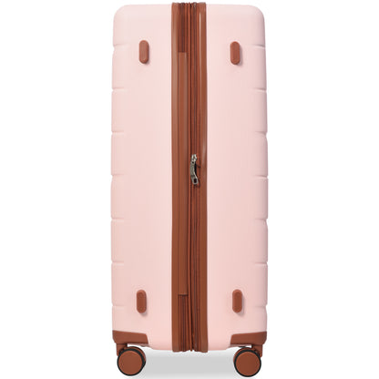 Luggage Sets 3 Piece Suitcase Set 20/24/28,Carry on Luggage Airline Approved,Hard Case with Spinner Wheels, Pink