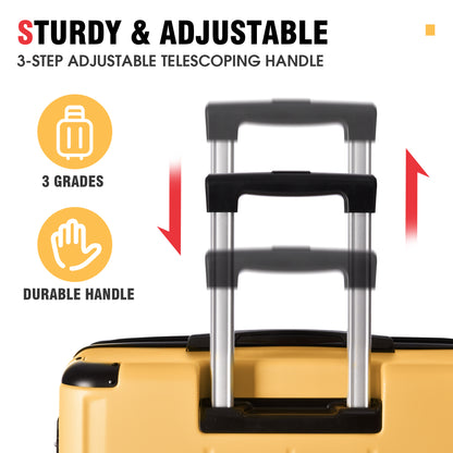 Suitcase Set 3 Piece Luggage Set Carry On Hardside Luggage with TSA Lock Lightweight 20''24''28''