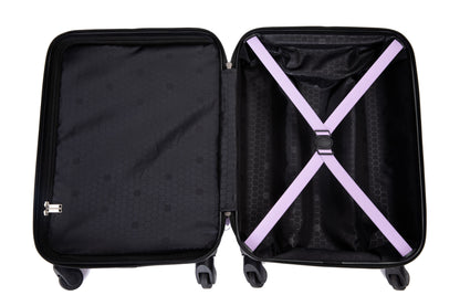 20" Carry on Luggage Lightweight Suitcase, Spinner Wheels, Lavender Purple