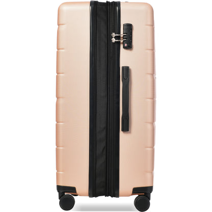 Luggage Sets 3 Piece Suitcase Set 20/24/28,Carry on Luggage Airline Approved,Hard Case with Spinner Wheels,Champagne