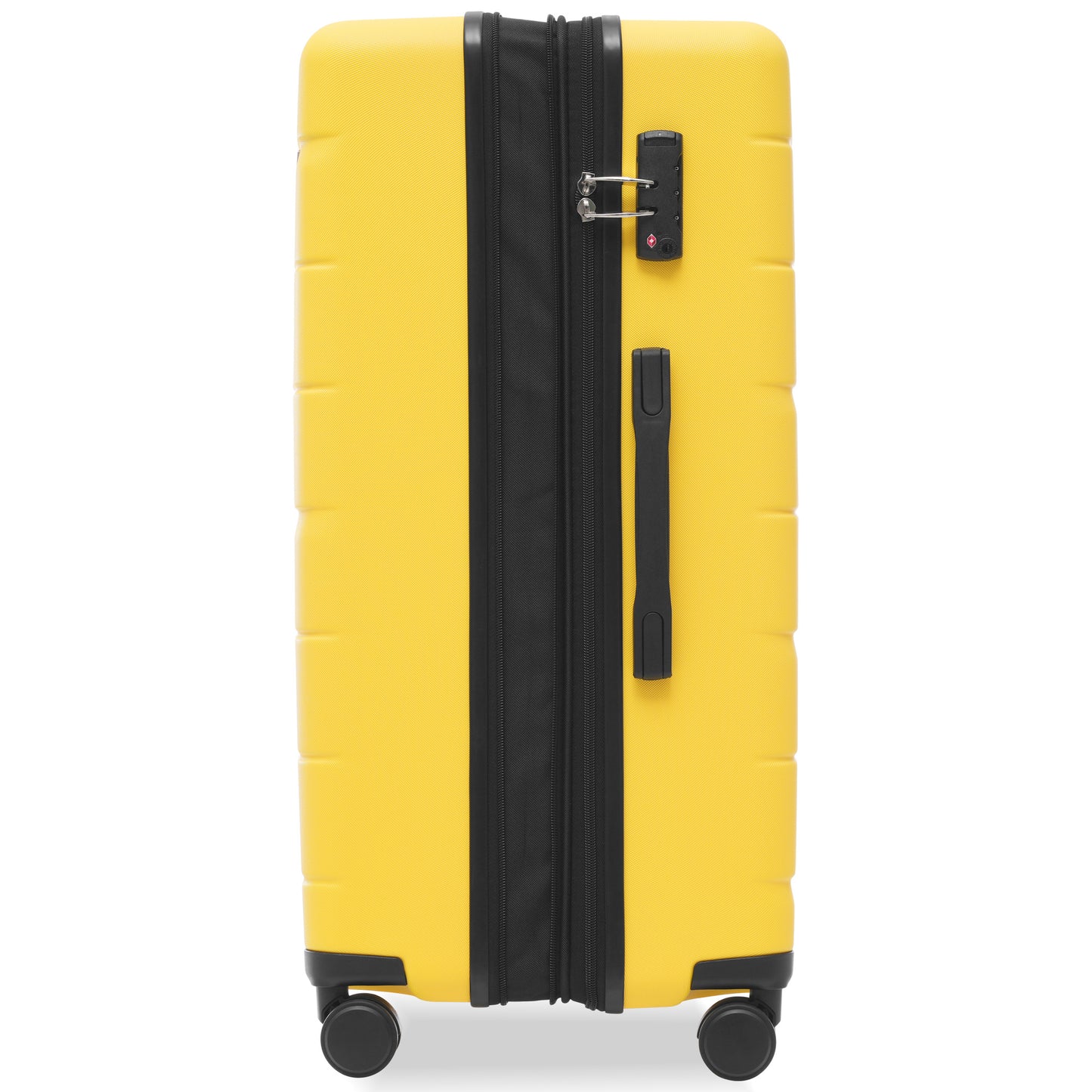 Luggage Sets 3 Piece Suitcase Set 20/24/28,Carry on Luggage Airline Approved,Hard Case with Spinner Wheels, Yellow and Black