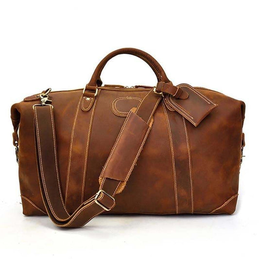 The Eira Vintage Leather Weekender