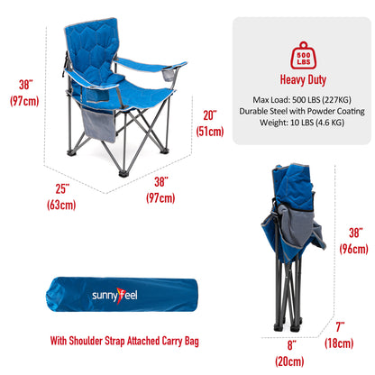 Oversized Folding Camping Chair, Supports 300 LBS