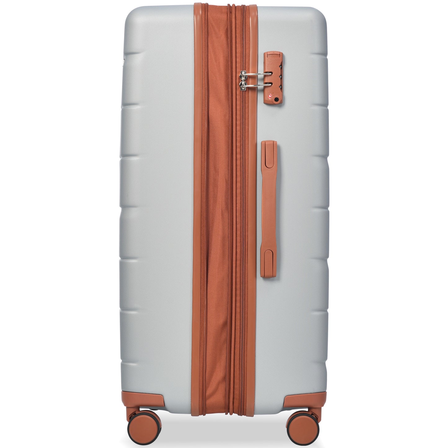 Luggage Sets 3 Piece Suitcase Set 20/24/28,Carry on Luggage Airline Approved,Hard Case with Spinner Wheels, Silver