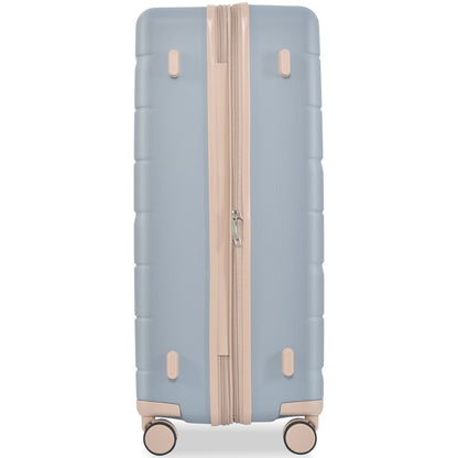 Luggage Sets 3 Piece Suitcase Set 20/24/28,Carry on Luggage Airline Approved,Hard Case with Spinner Wheels,Light Blue