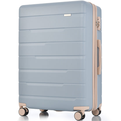 Luggage Sets 3 Piece Suitcase Set 20/24/28,Carry on Luggage Airline Approved,Hard Case with Spinner Wheels,Light Blue