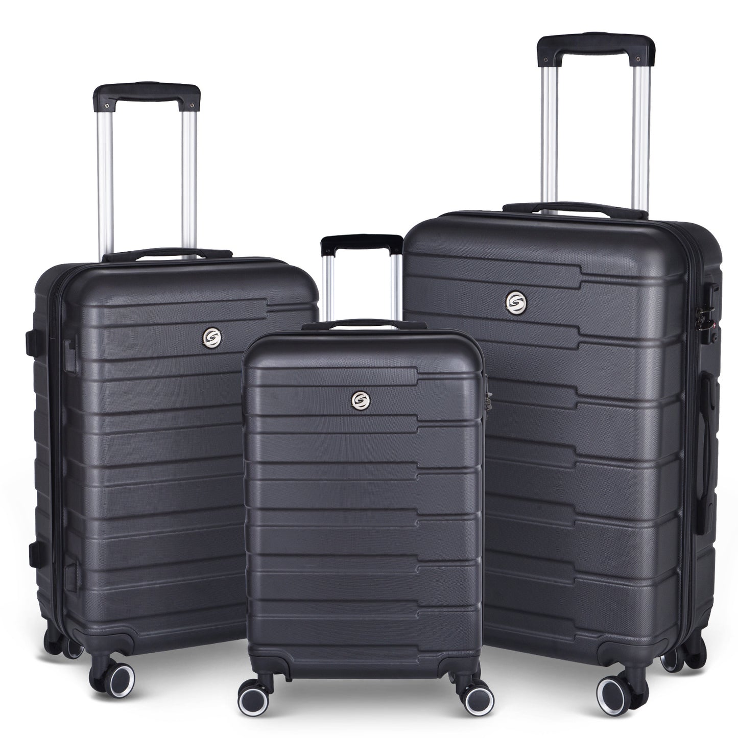 Luggage Suitcase 3 Piece Sets Hardside Carry-on luggage with Spinner Wheels 20"/24"/28"