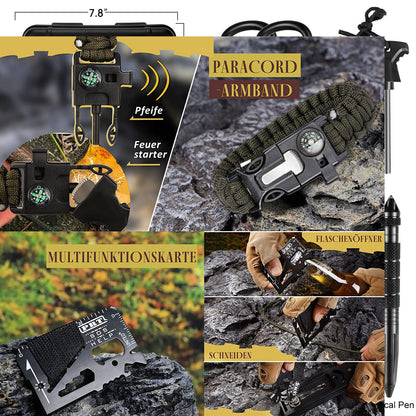 14in1 Outdoor Emergency Survival Gear Kit