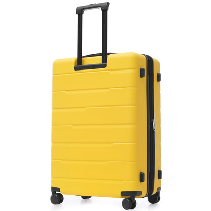 Luggage Sets 3 Piece Suitcase Set 20/24/28,Carry on Luggage Airline Approved,Hard Case with Spinner Wheels, Yellow and Black