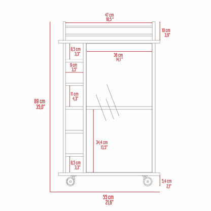 Wine Bar Cabinet White And Light Oak Wine Display Cabinet With Moving Casters