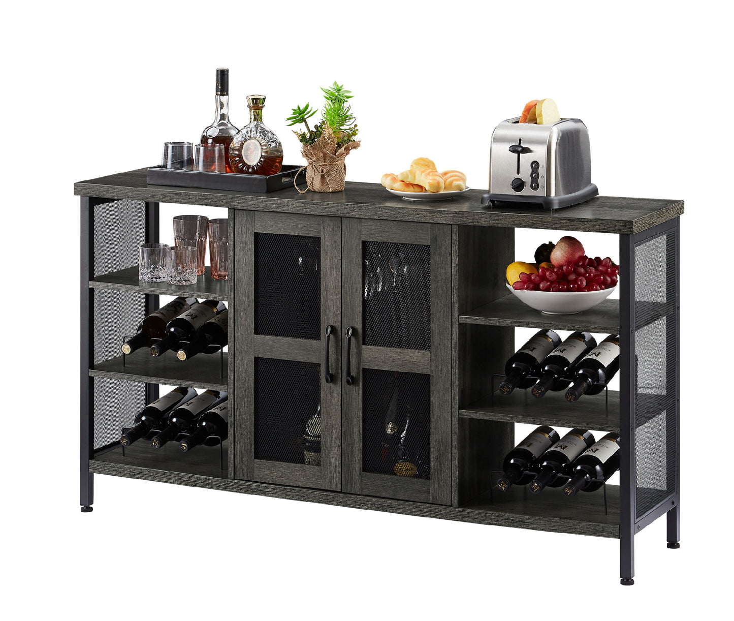 Industrial Wine Bar Cabinet