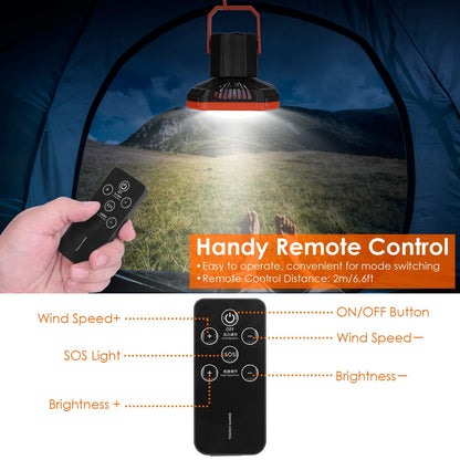 Rechargeable Portable Camping Lantern Fan