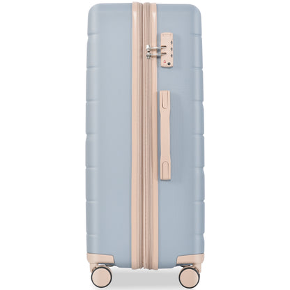 Luggage Sets 3 Piece Suitcase Set 20/24/28,Carry on Luggage Airline Approved,Hard Case with Spinner Wheels,Light Blue