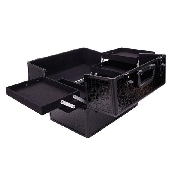 Aluminum  Alloy, Foldable Inner Layers Cosmetics Storage Case