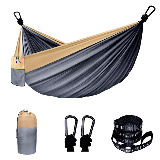 Camping Hammock Double & Single Portable Hammock With 2 Tree Straps And 2 Carabiners