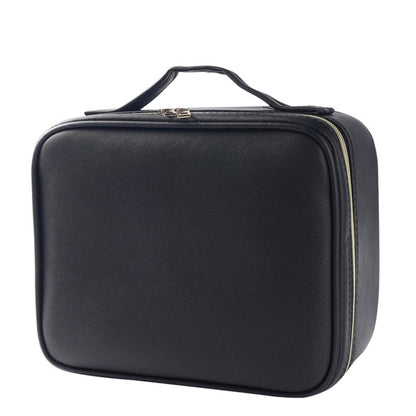 Professional High-capacity Multilayer Portable Travel Makeup Bag w/ LED Lighted Mirror