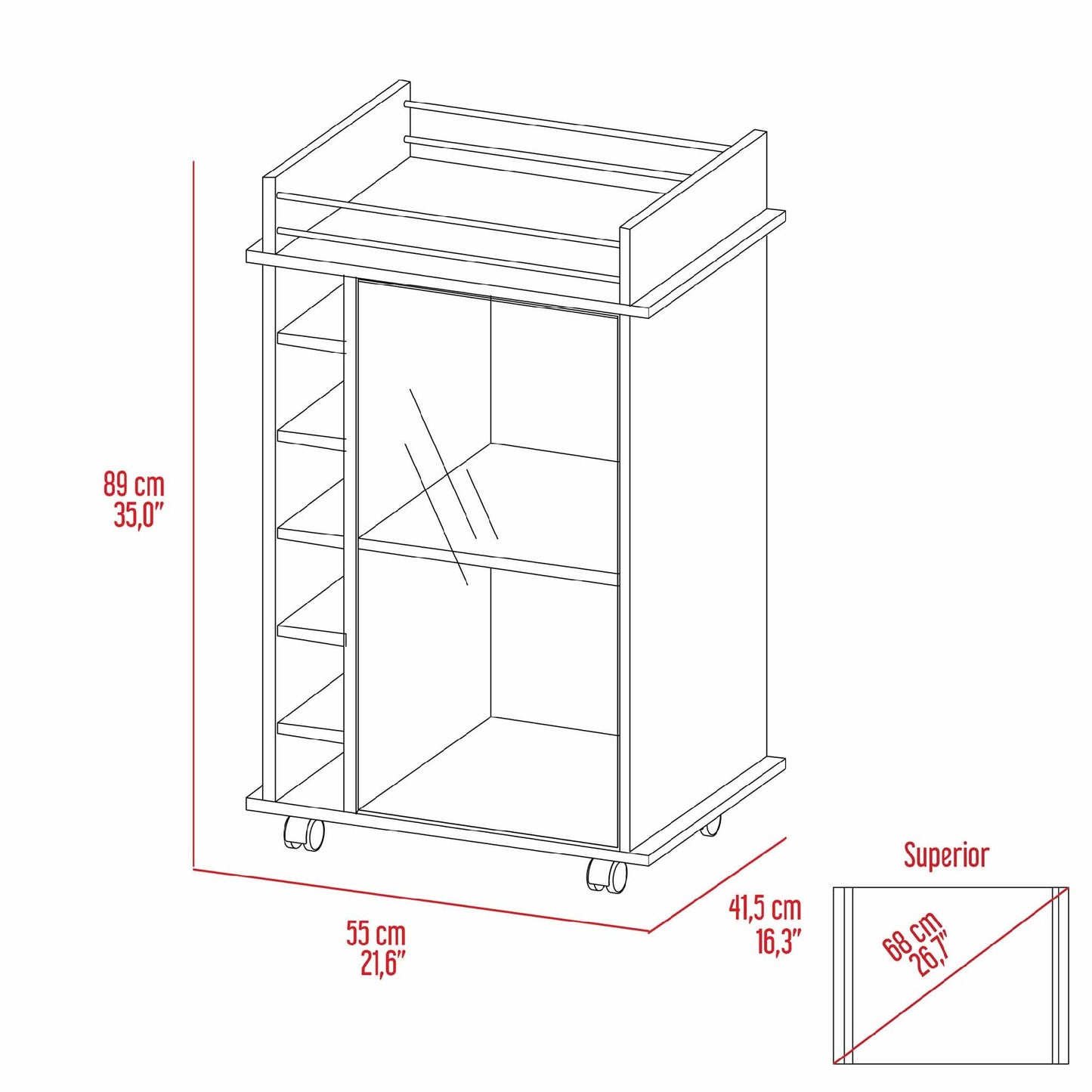 Wine Bar Cabinet White And Light Oak Wine Display Cabinet With Moving Casters