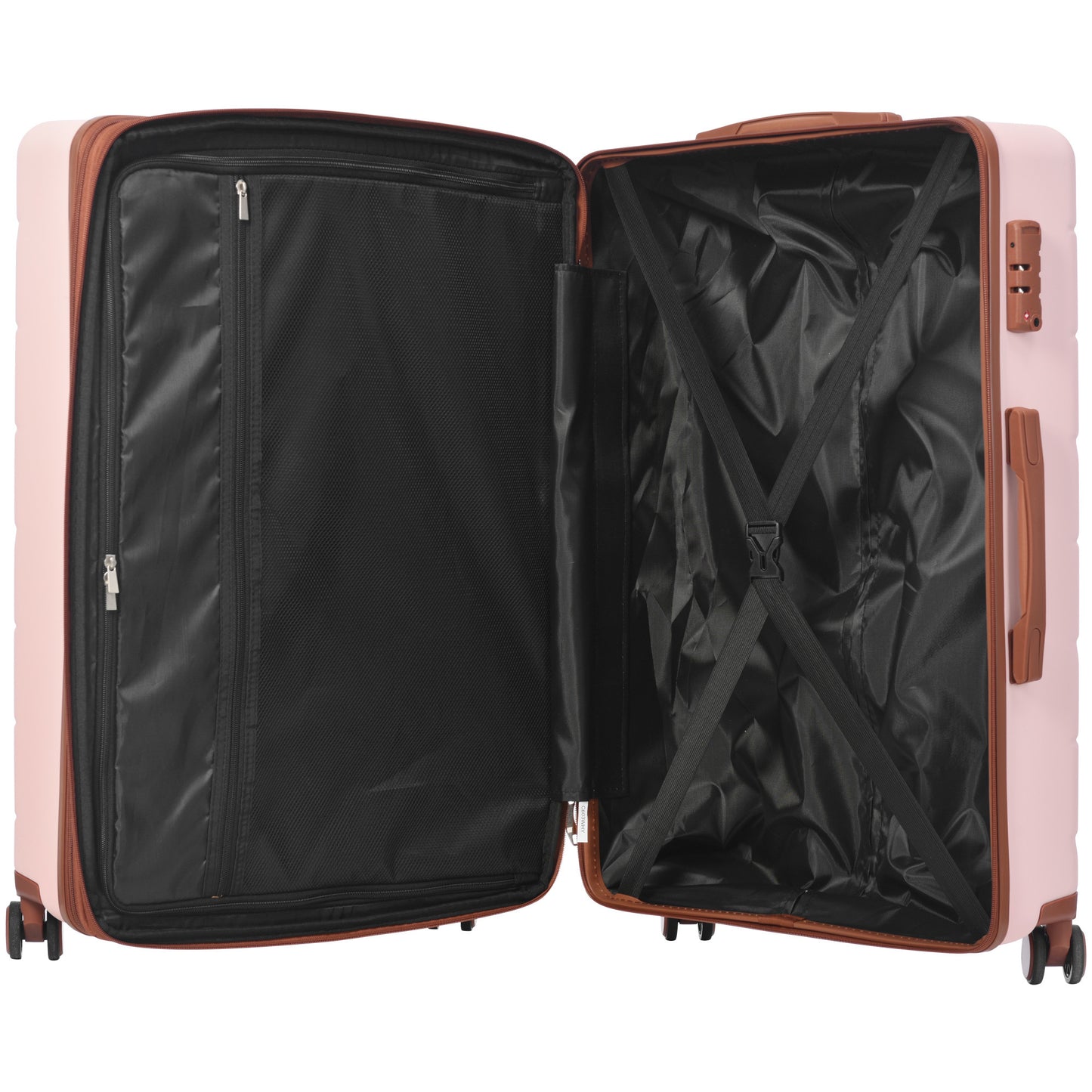 Luggage Sets 3 Piece Suitcase Set 20/24/28,Carry on Luggage Airline Approved,Hard Case with Spinner Wheels, Pink