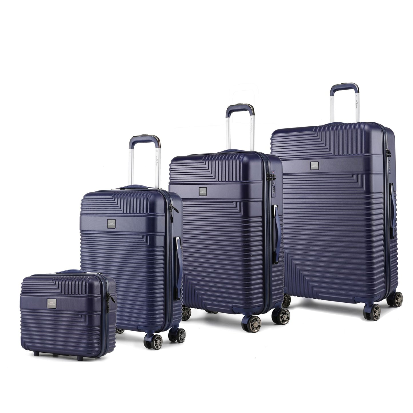 MKF Collection Mykonos Luggage Set- Extra Large Check-in, Large Check-in, Medium Carry-on, and Small Cosmetic Case by Mia K