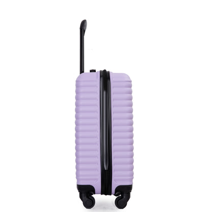 20" Carry on Luggage Lightweight Suitcase, Spinner Wheels, Lavender Purple