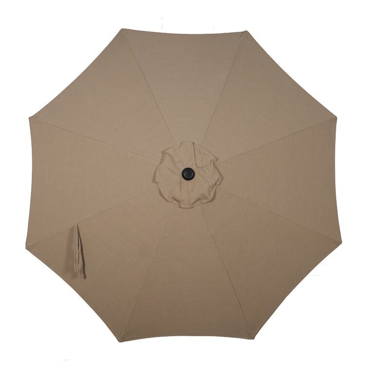 Sunbrella Patio 9 FT Outdoor Market Umbrella with Crank and Push Button Tilt